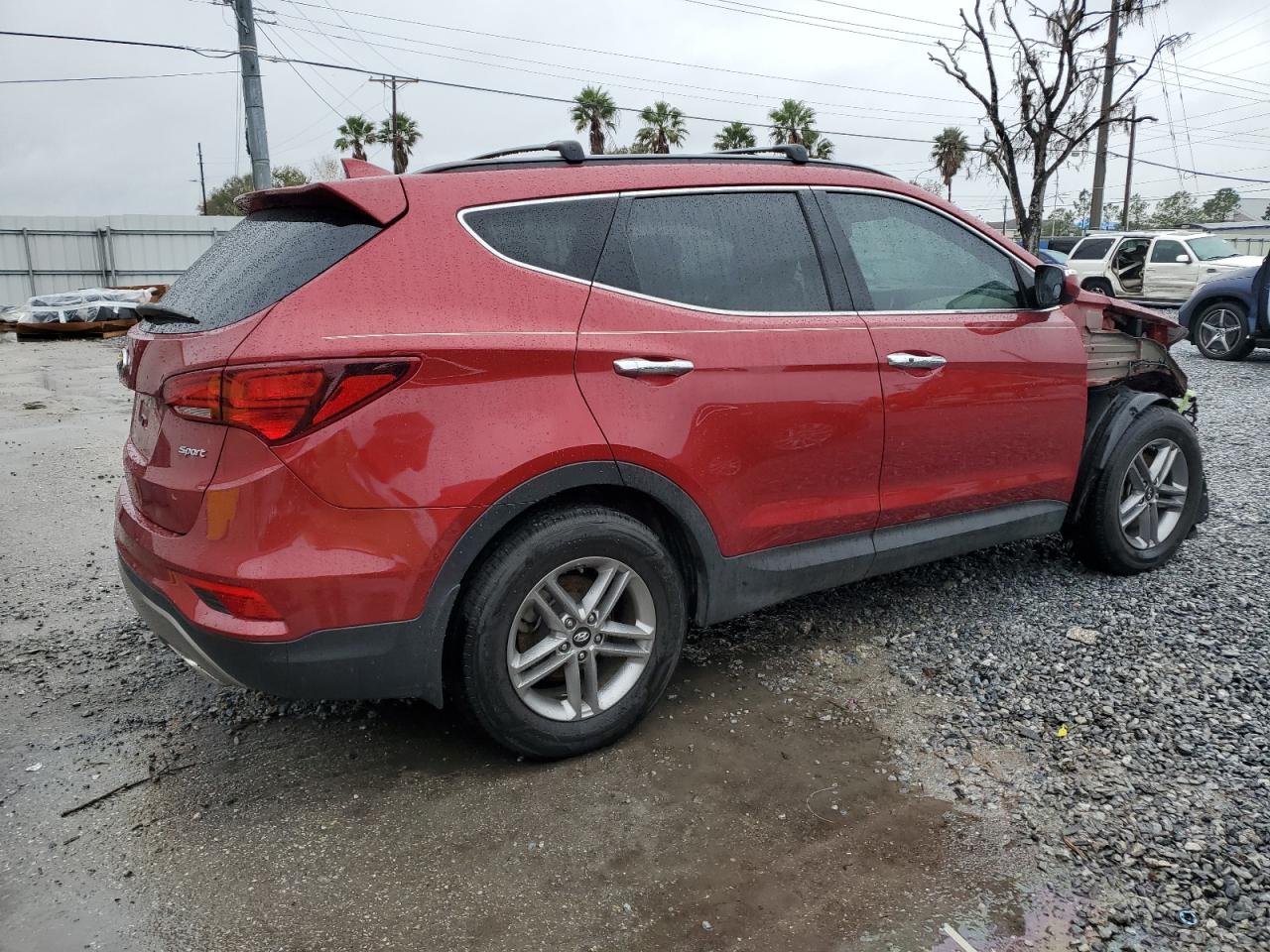 2018 Hyundai Santa Fe VIN 5XYZU3LB2JG503339 Copart auction photo, front end damage thumbnail 3