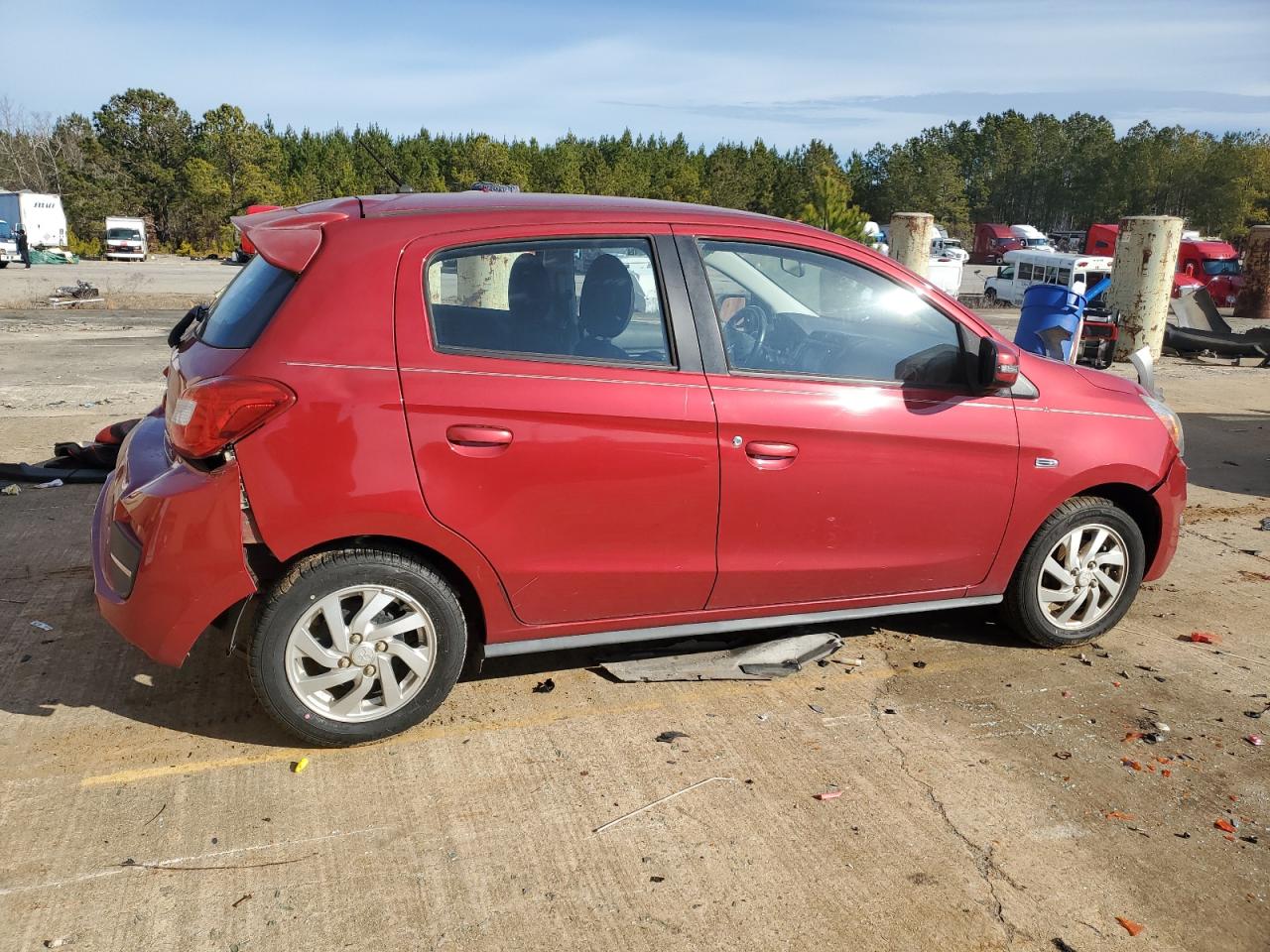 2017 Mitsubishi Mirage VIN ML32A4HJ5HH014373 Copart auction photo, rear end / front end damage thumbnail 3