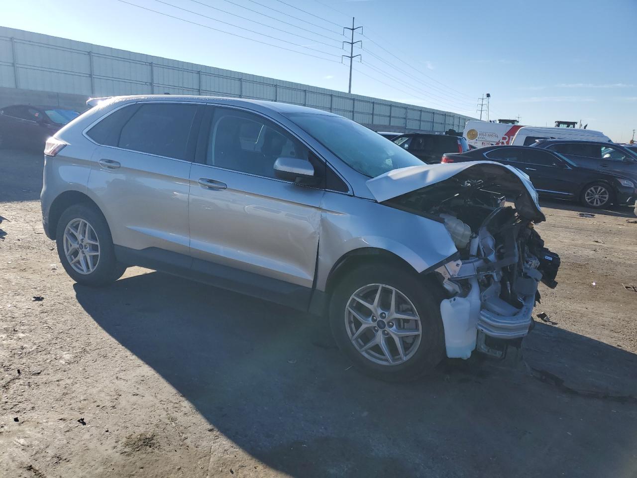 2022 Ford Edge VIN 2FMPK4J94NBA36644 Copart auction photo, front end / side damage thumbnail 4
