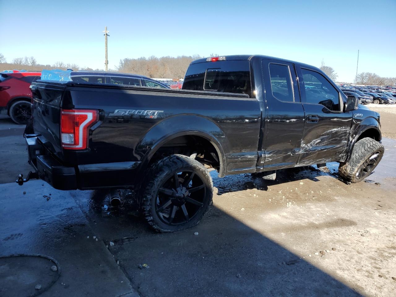 2016 Ford F-150 VIN 1FTFX1EG2GKF42362 Copart auction photo, side / front end damage thumbnail 3
