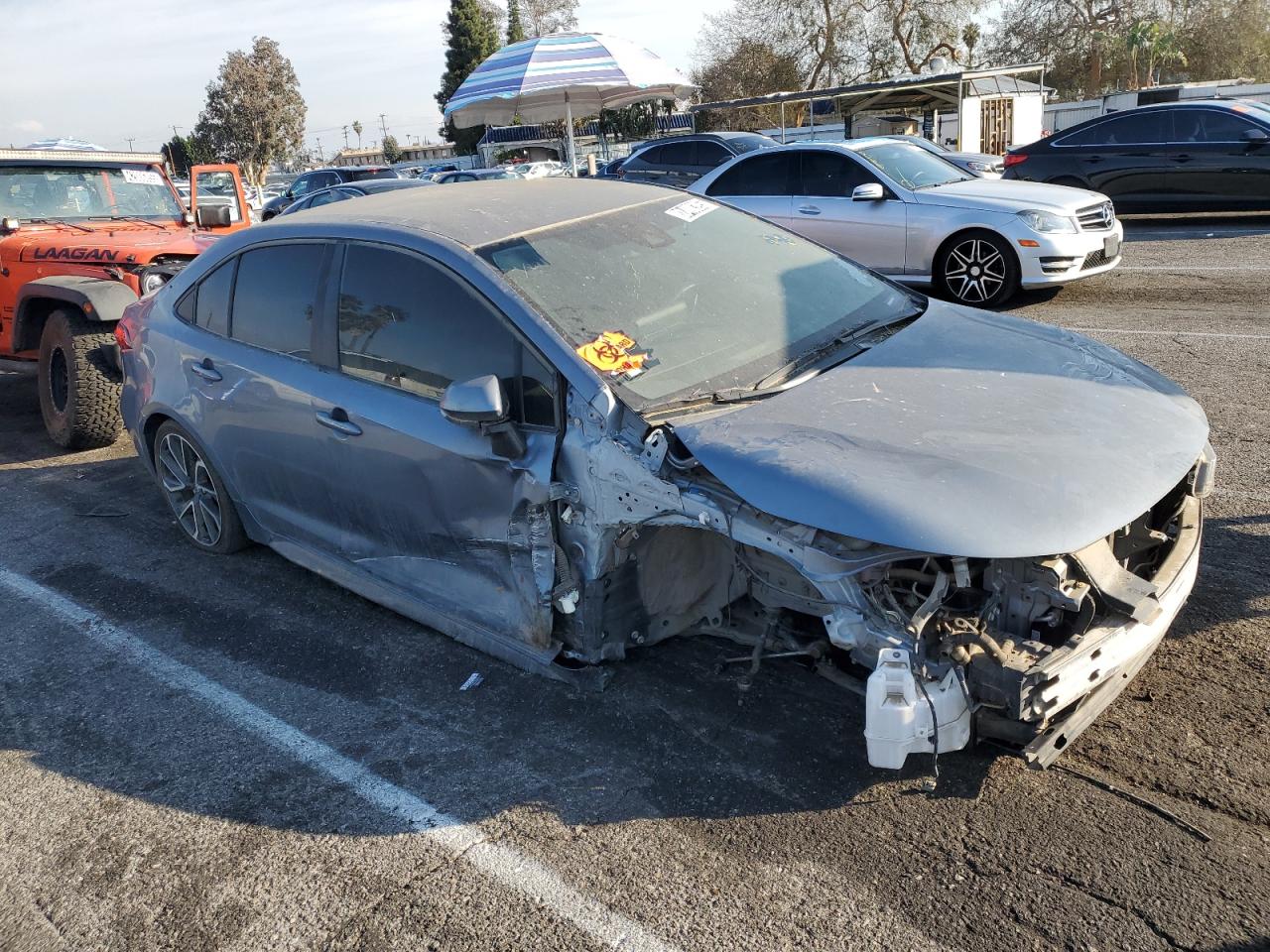 2020 Toyota Corolla VIN JTDS4RCE2LJ025389 Copart auction photo, front end damage thumbnail 4