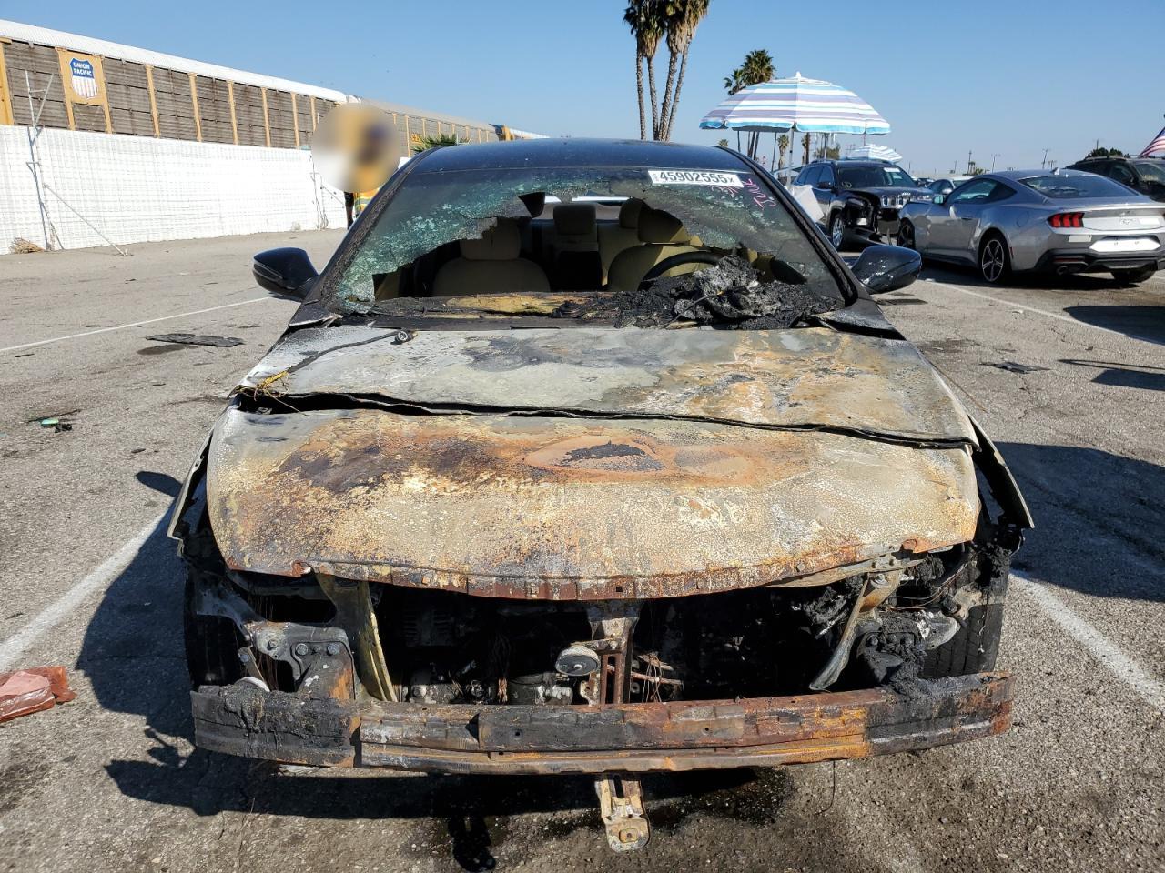 2013 Hyundai Sonata VIN 5NPEB4AC1DH699440 Copart auction photo, burn - engine / burn - interior damage thumbnail 5