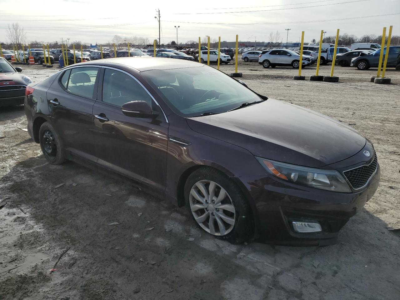 2014 KIA Optima VIN 5XXGM4A79EG305105 Copart auction photo, front end / mechanical damage thumbnail 4