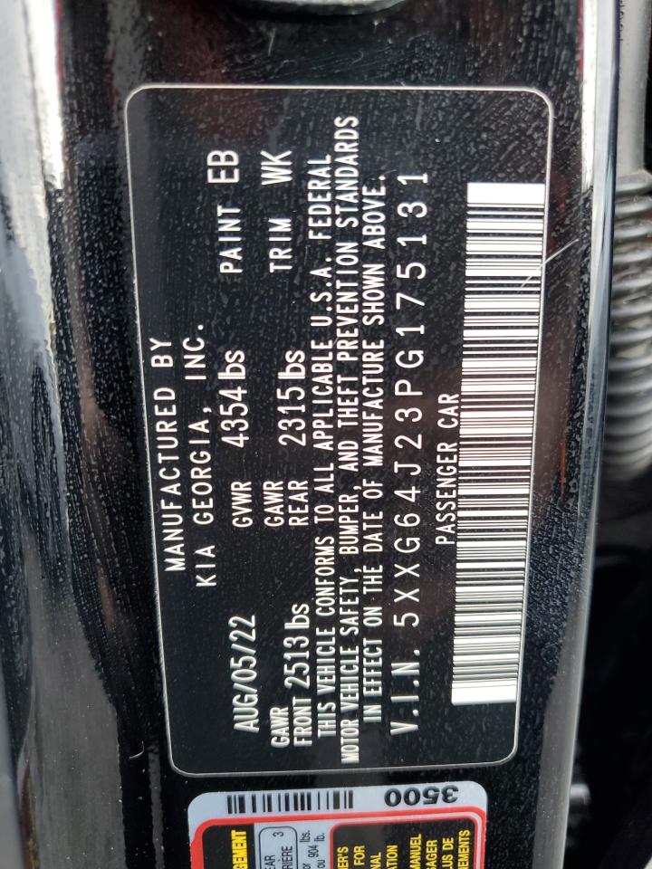 2023 KIA K5 VIN 5XXG64J23PG175131 Copart auction photo, water/flood damage thumbnail 12