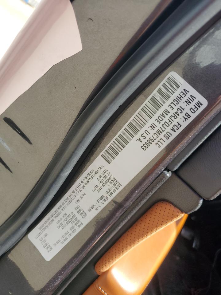 2021 Jeep Grand Cherokee VIN 1C4RJFDJ7MC798933 Copart auction photo, vandalism / all over damage thumbnail 14