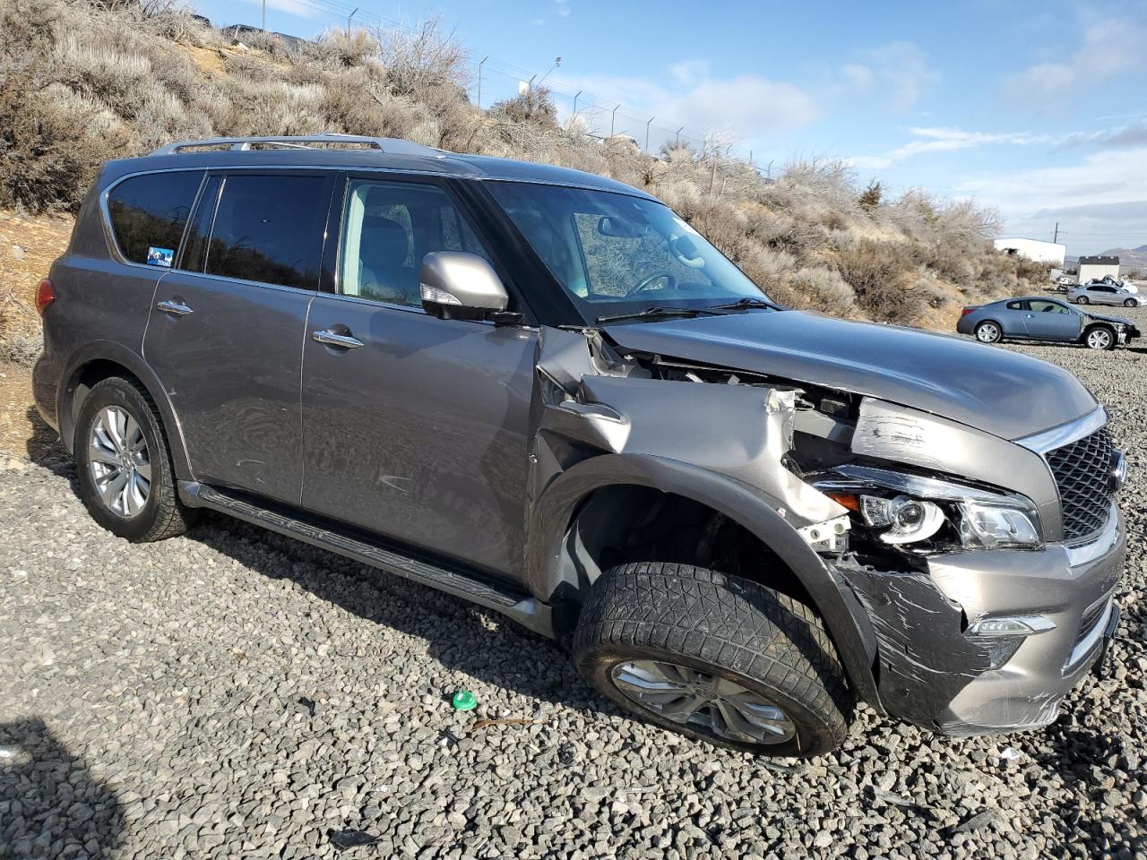 2017 Infiniti QX80 VIN JN8AZ2NC3H9431145 Copart auction photo, front end damage thumbnail 4
