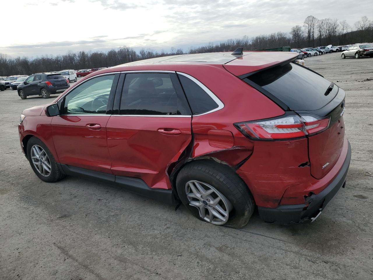 2022 Ford Edge VIN 2FMPK4J95NBB09228 Copart auction photo, side / rear end damage thumbnail 2