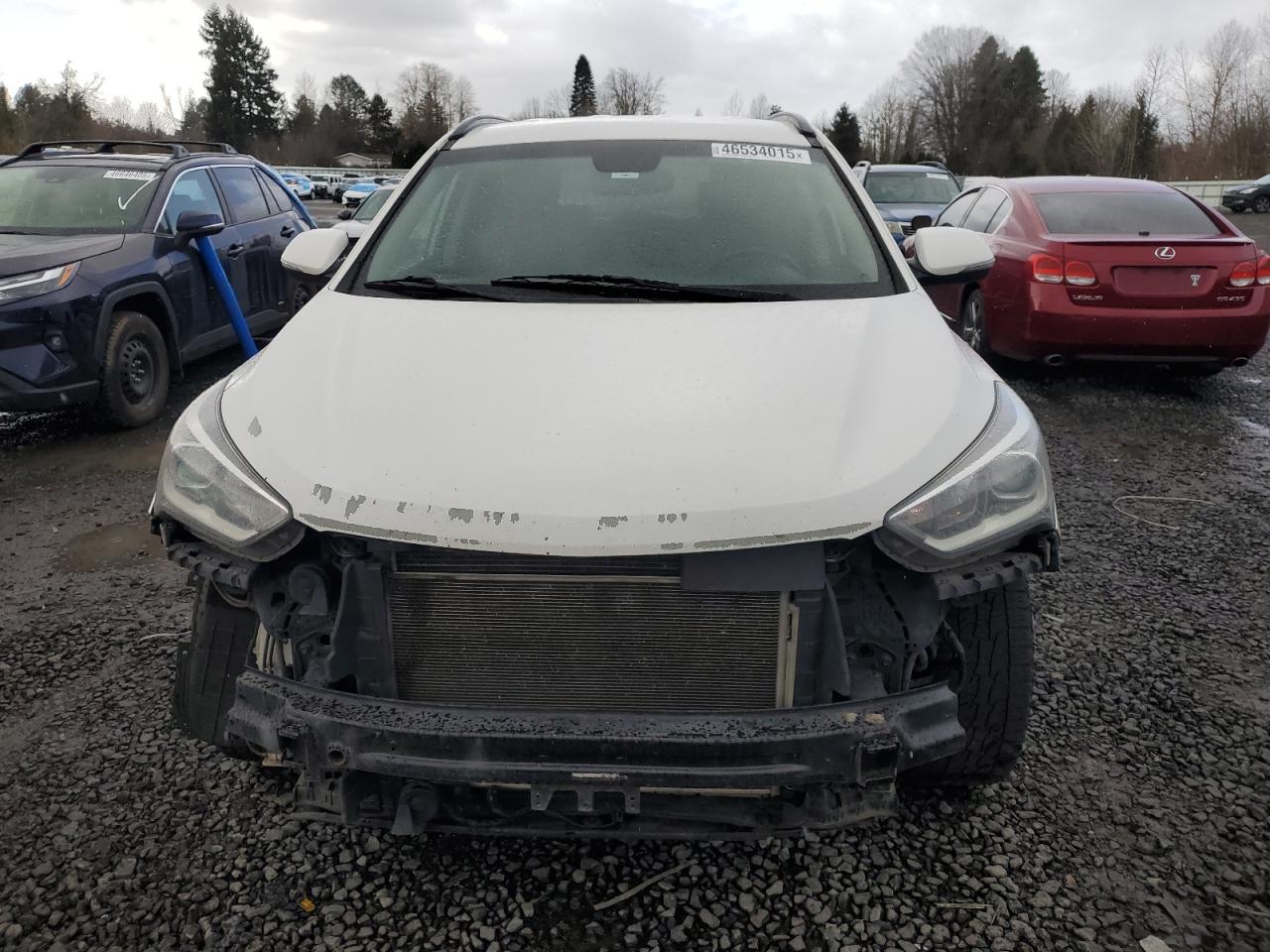 2017 Hyundai Santa Fe VIN KM8SNDHF3HU166152 Copart auction photo, front end / all over damage thumbnail 5