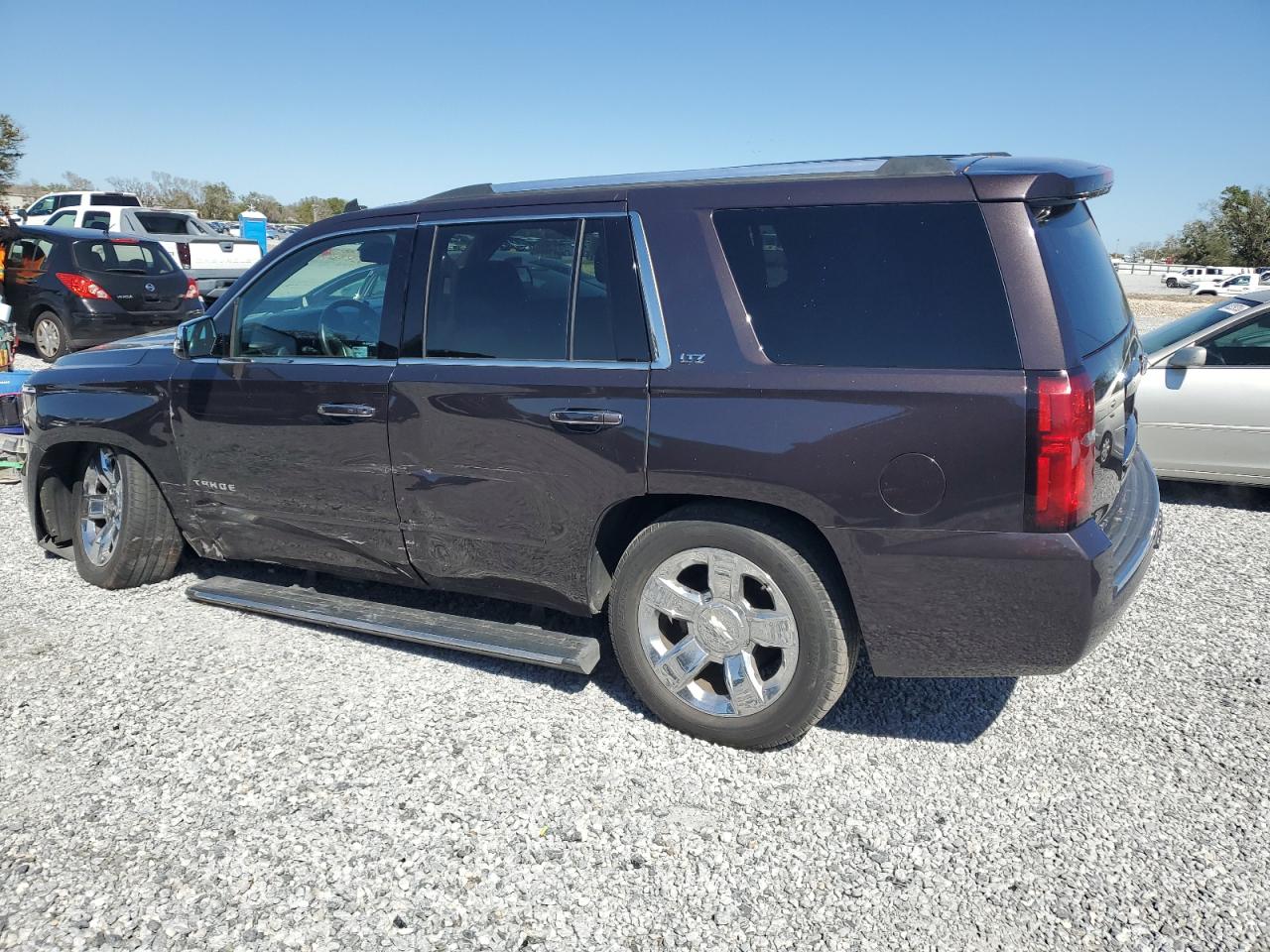 2015 Chevrolet Tahoe VIN 1GNSKCKC2FR120244 Copart auction photo, side / front end damage thumbnail 2