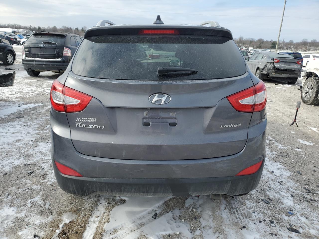 2014 Hyundai Tucson VIN KM8JU3AG4EU894974 Copart auction photo, front end / side damage thumbnail 6