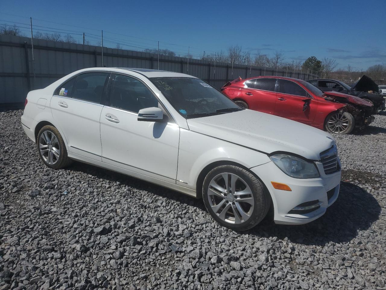 2013 Mercedes-Benz C-klasse VIN WDDGF4HB2DR259851 Copart auction photo, front end damage thumbnail 4