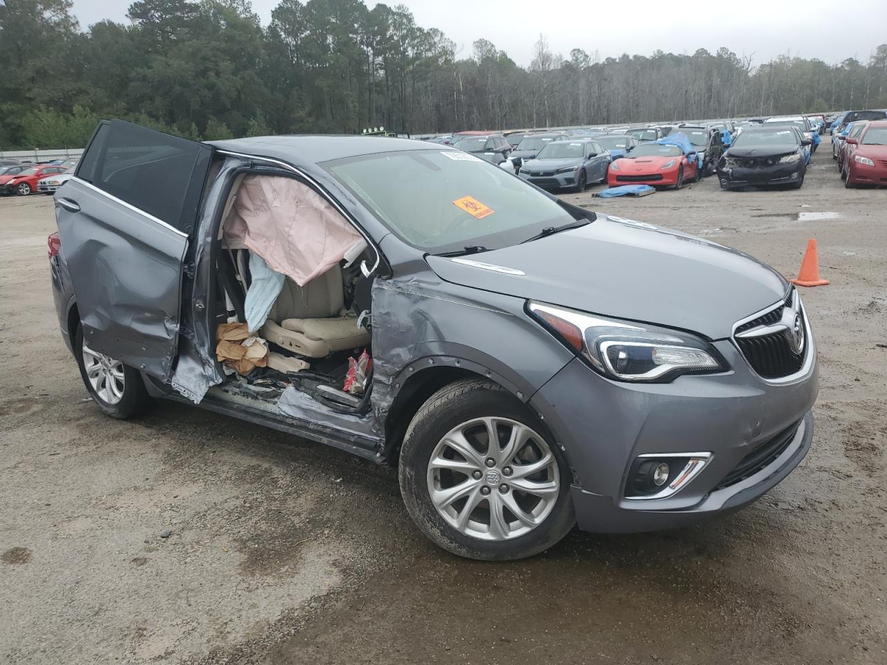 2020 Buick Envision VIN LRBFXBSA6LD156241 Copart auction photo, side / front end damage thumbnail 4