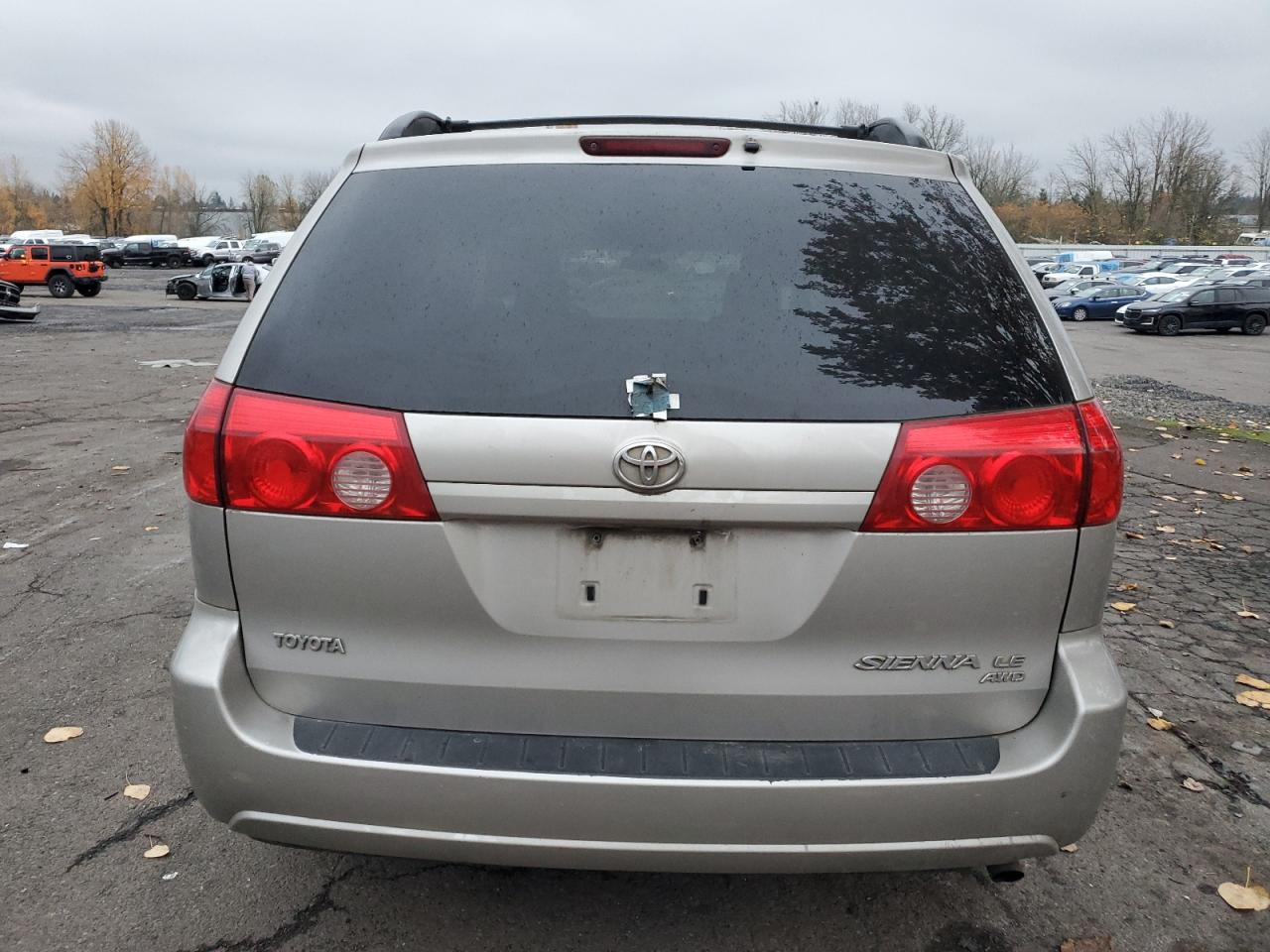 2007 Toyota Sienna VIN 5TDBK23C97S008741 Copart auction photo, burn damage thumbnail 6