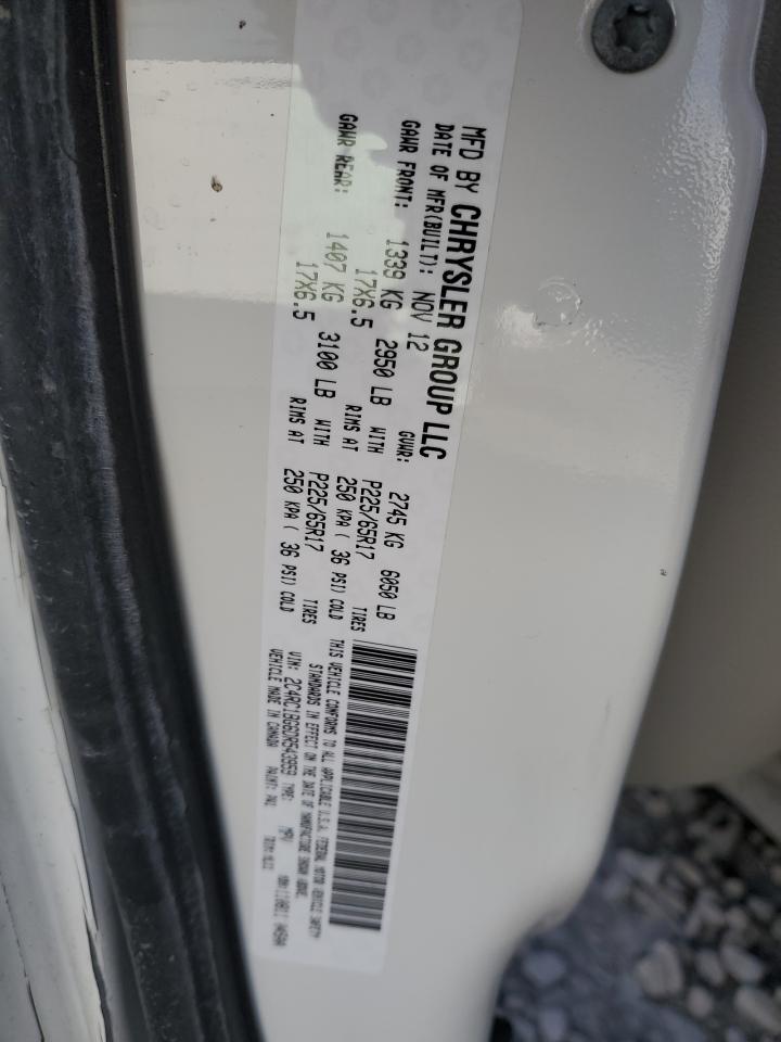 2013 Chrysler Town & Country VIN 2C4RC1BG6DR543959 Copart auction photo, side damage thumbnail 14