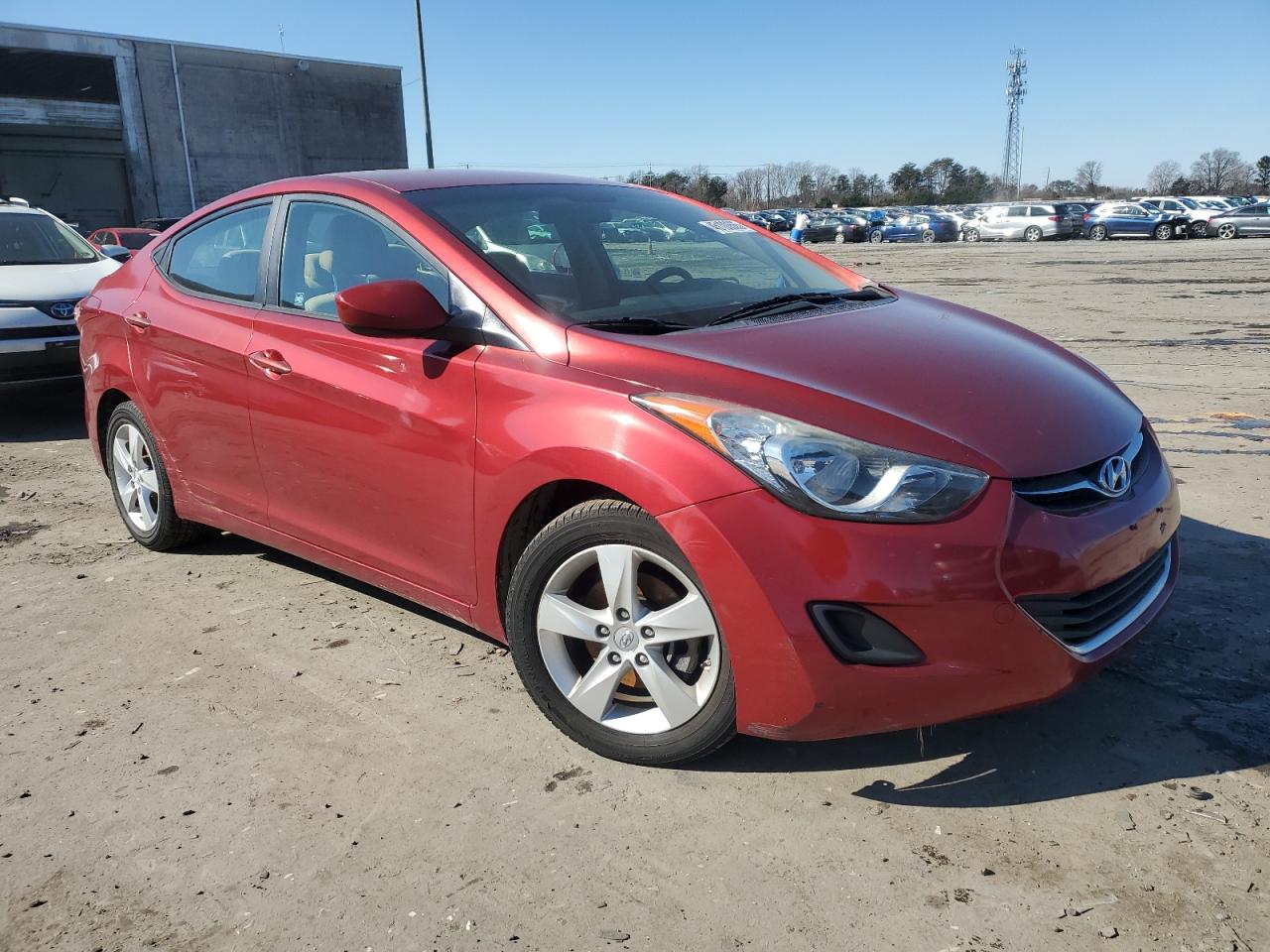 2013 Hyundai Elantra VIN 5NPDH4AE9DH352577 Copart auction photo, front end / minor dent/scratches damage thumbnail 4