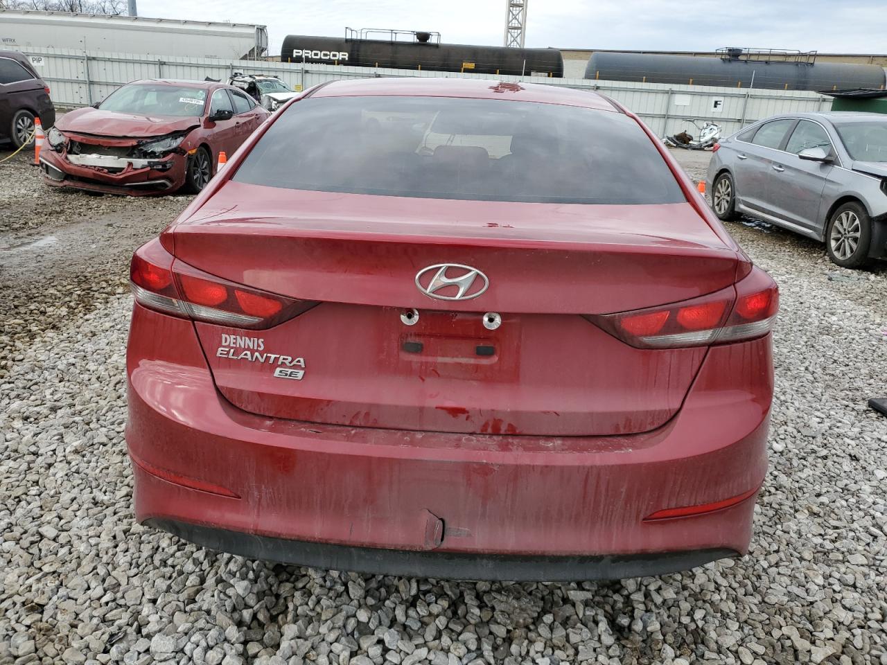 2018 Hyundai Elantra VIN KMHD74LF4JU658611 Copart auction photo, minor dent/scratches / front end damage thumbnail 6