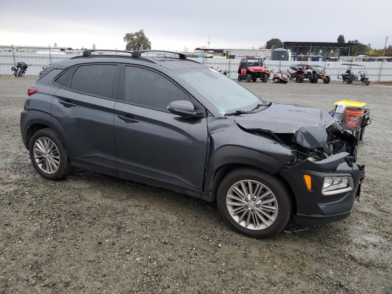 2021 Hyundai Kona VIN KM8K6CAA6MU747645 Copart auction photo, front end damage thumbnail 4