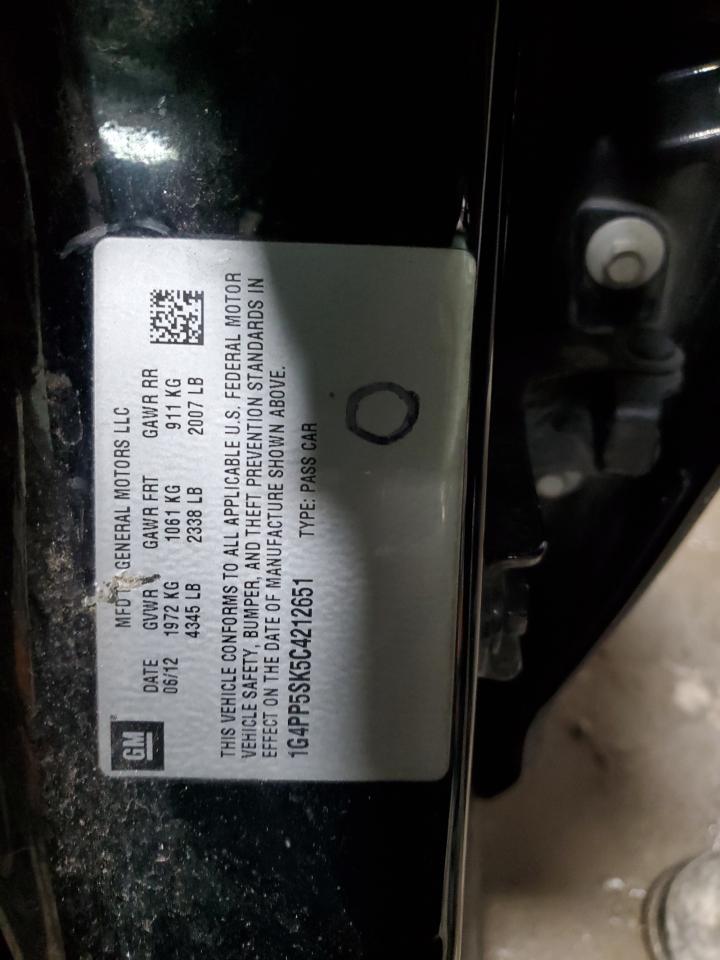 2012 Buick Verano VIN 1G4PP5SK5C4212651 Copart auction photo, front end damage thumbnail 14