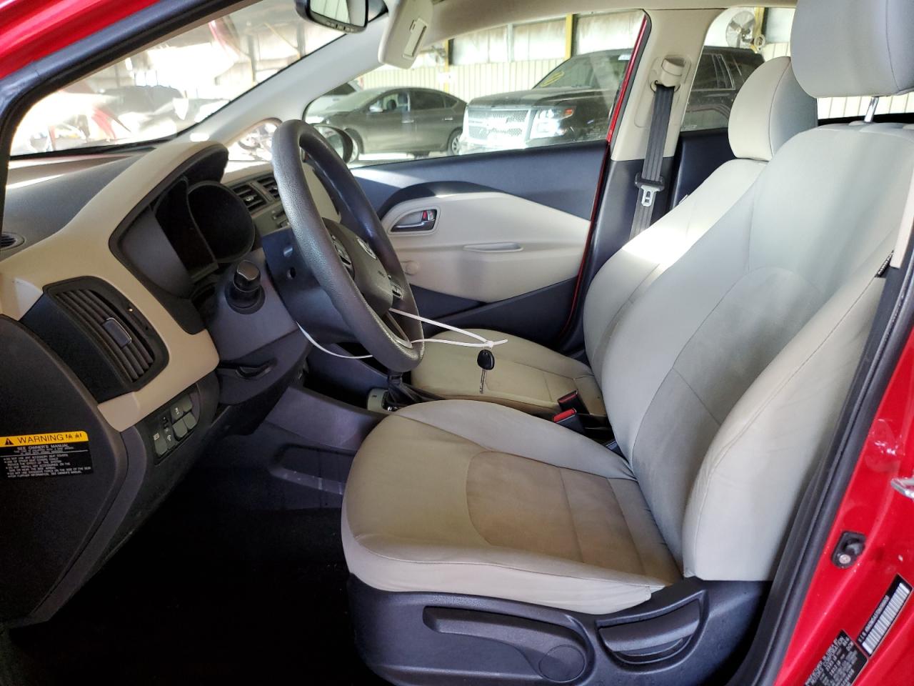 2013 KIA Rio VIN KNADM5A37D6096608 Copart auction photo, rear end / front end damage thumbnail 7
