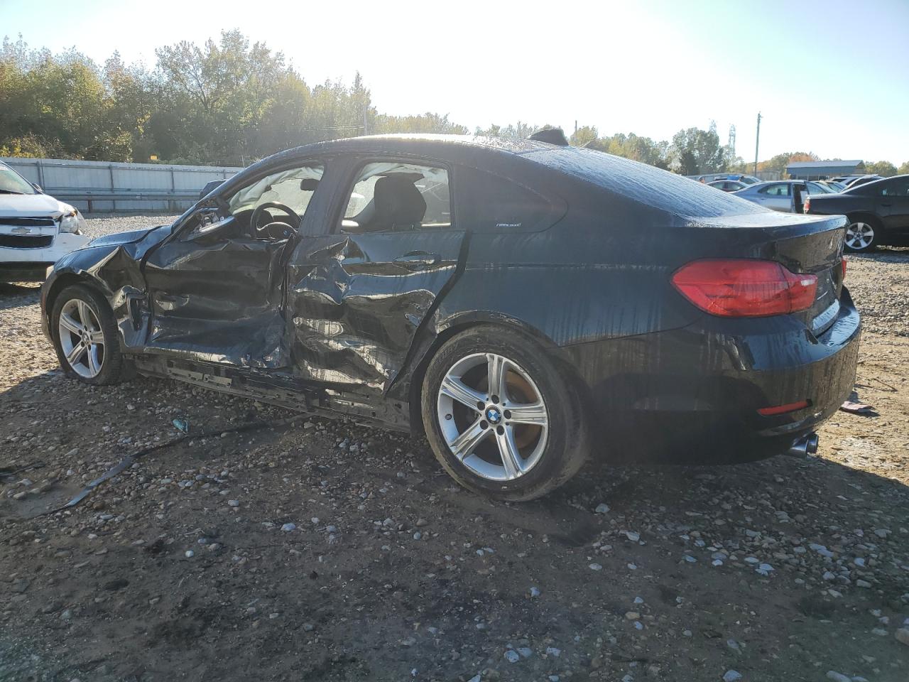 2015 BMW 4er VIN WBA4A5C51FG052544 Copart auction photo, side damage thumbnail 2