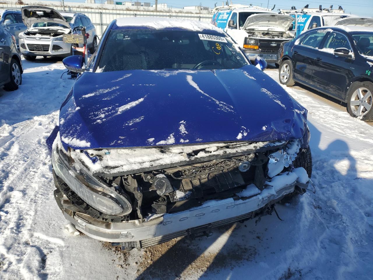 2020 Honda Accord VIN 1HGCV1F31LA057359 Copart auction photo, front end / side damage thumbnail 5