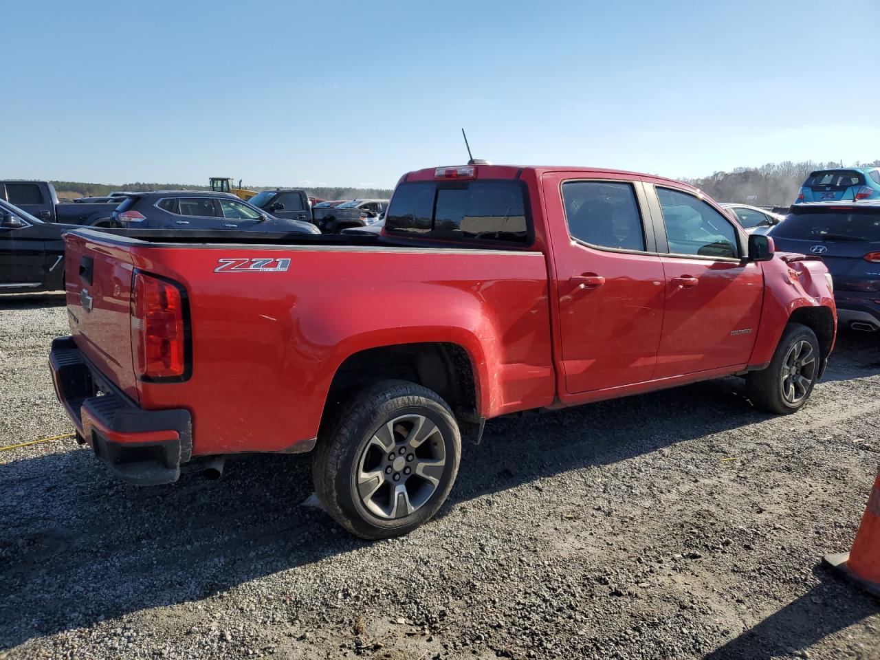 2017 Chevrolet Colorado VIN 1GCGTDEN3H1237749 Copart auction photo, top/roof / front end damage thumbnail 3