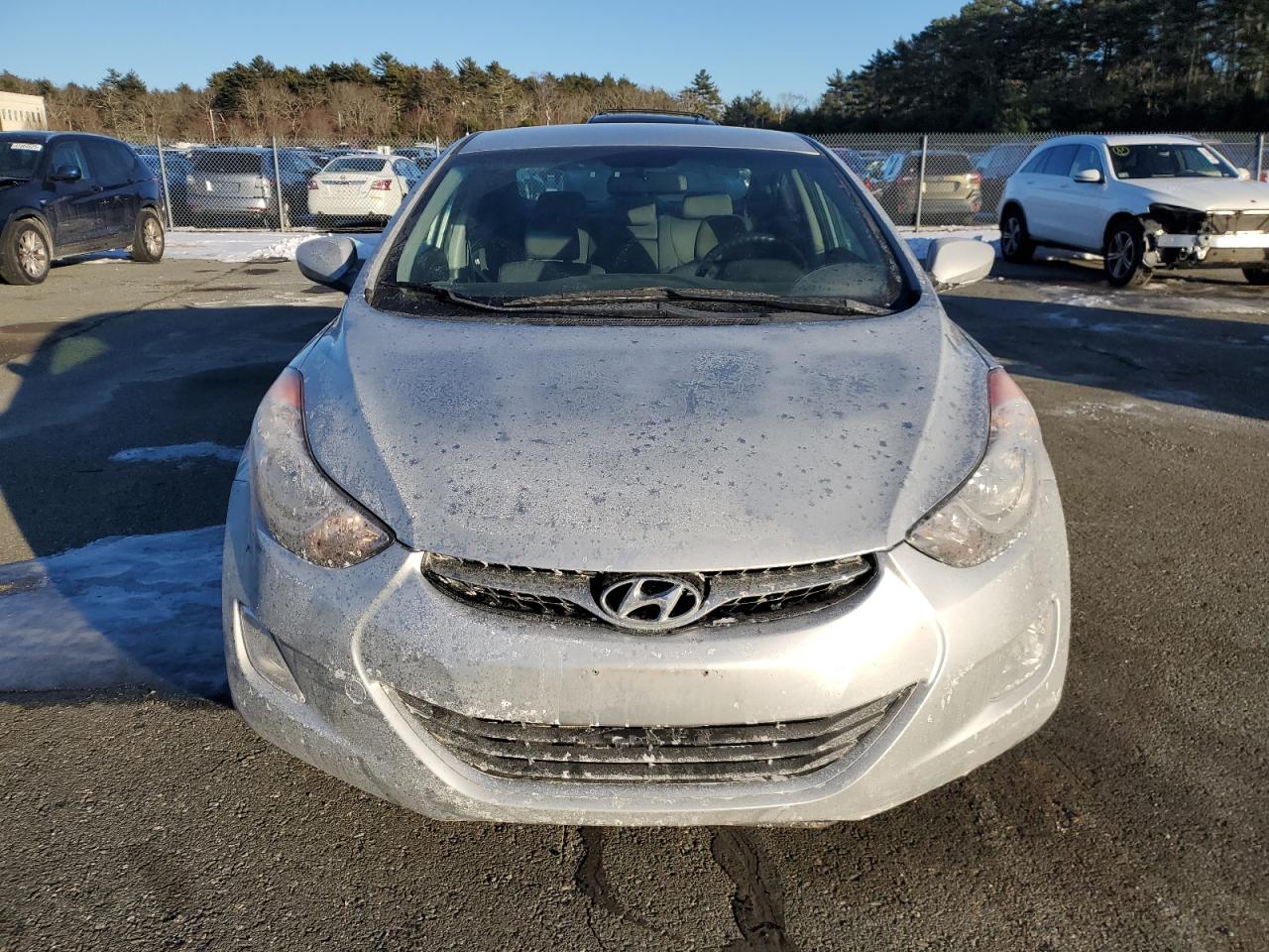 2012 Hyundai Elantra VIN KMHDH4AEXCU341393 Copart auction photo, side / rear end damage thumbnail 5