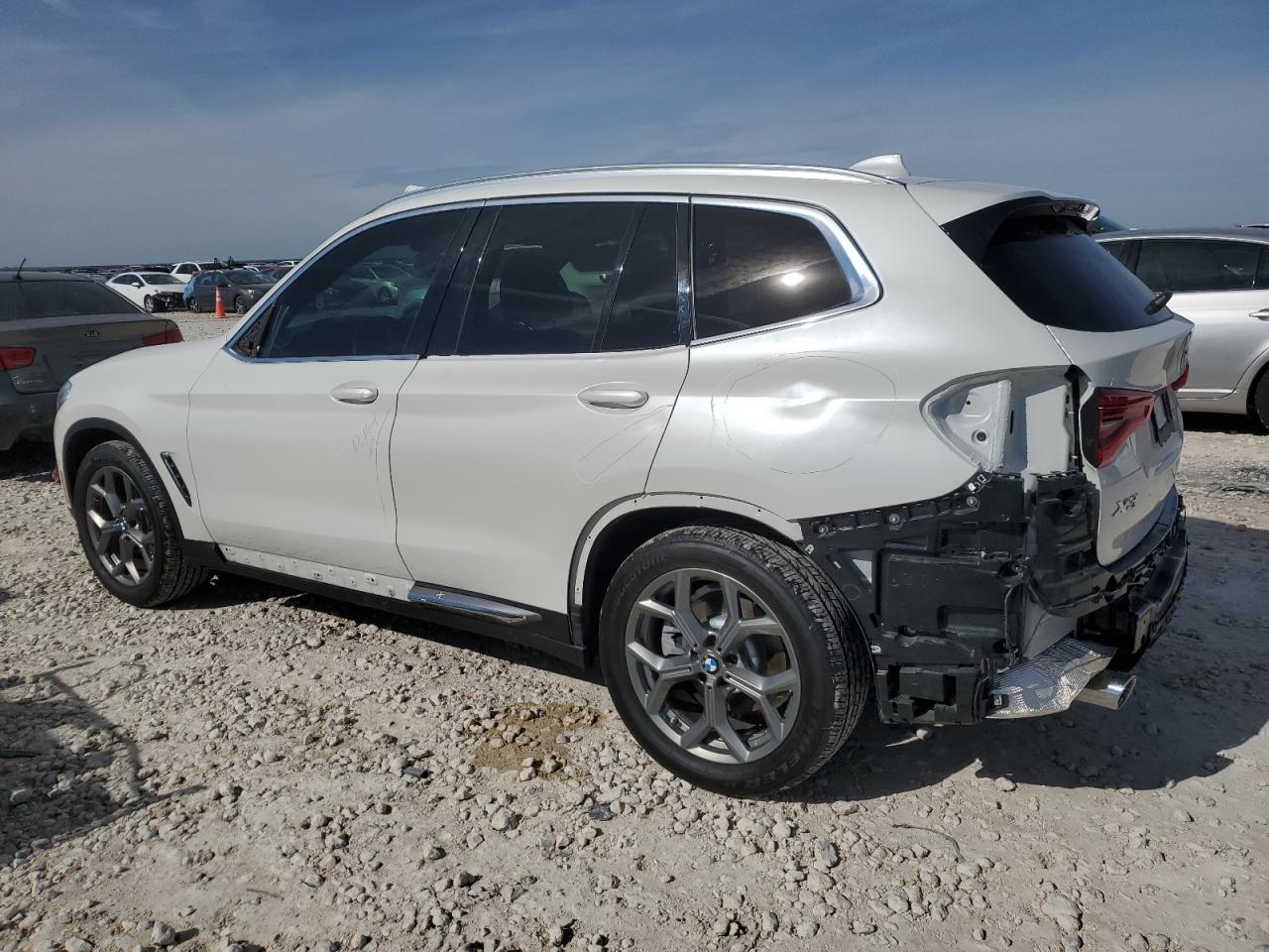 2020 BMW X3 VIN 5UXTY3C06L9C28976 Copart auction photo, rear end / minor dent/scratches damage thumbnail 2