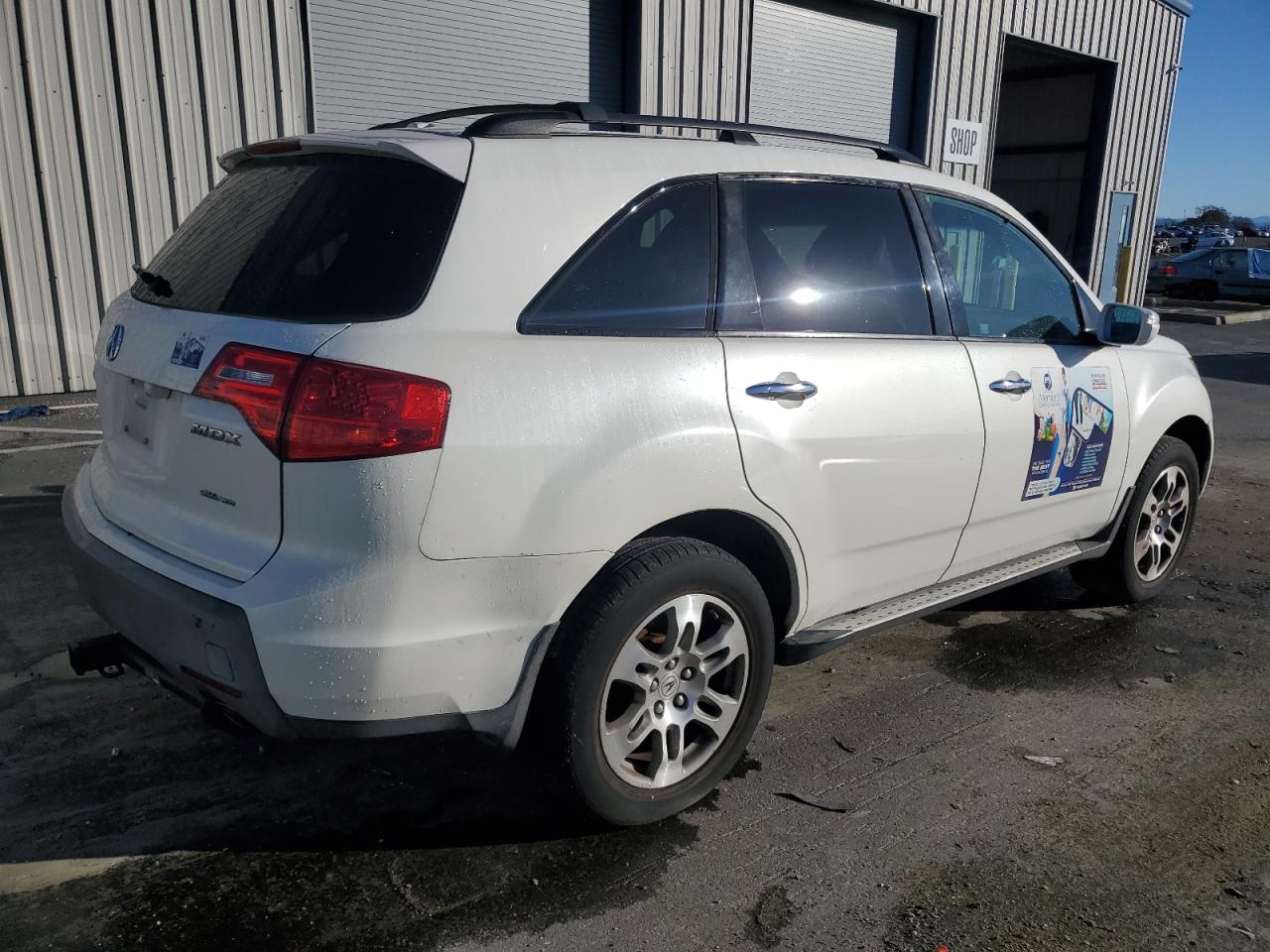 2007 Acura MDX VIN 2HNYD28347H550898 Copart auction photo, side / front end damage thumbnail 3