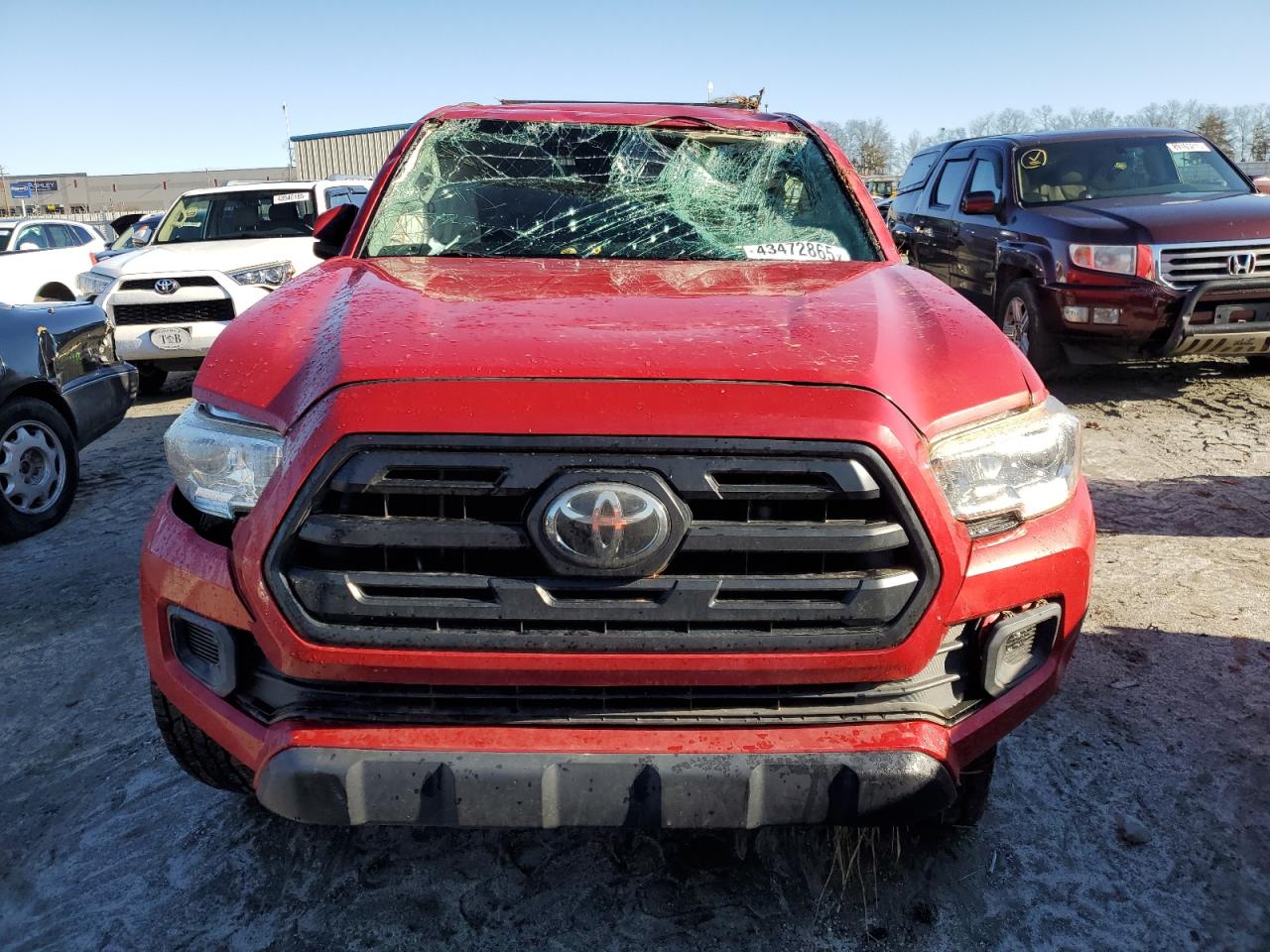 2019 Toyota Tacoma VIN 3TMCZ5AN8KM233909 Copart auction photo, rollover damage thumbnail 5