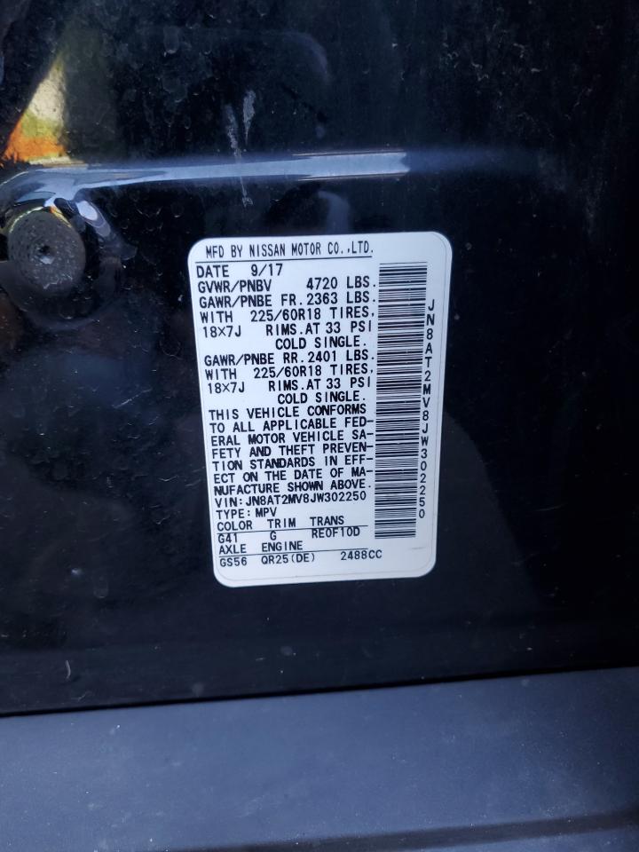 2018 Nissan Rogue VIN JN8AT2MV8JW302250 Copart auction photo, front end damage thumbnail 14