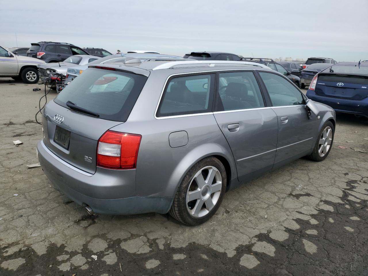 2004 Audi A4 VIN WAUVT68E74A096013 Copart auction photo, side / rear end damage thumbnail 3
