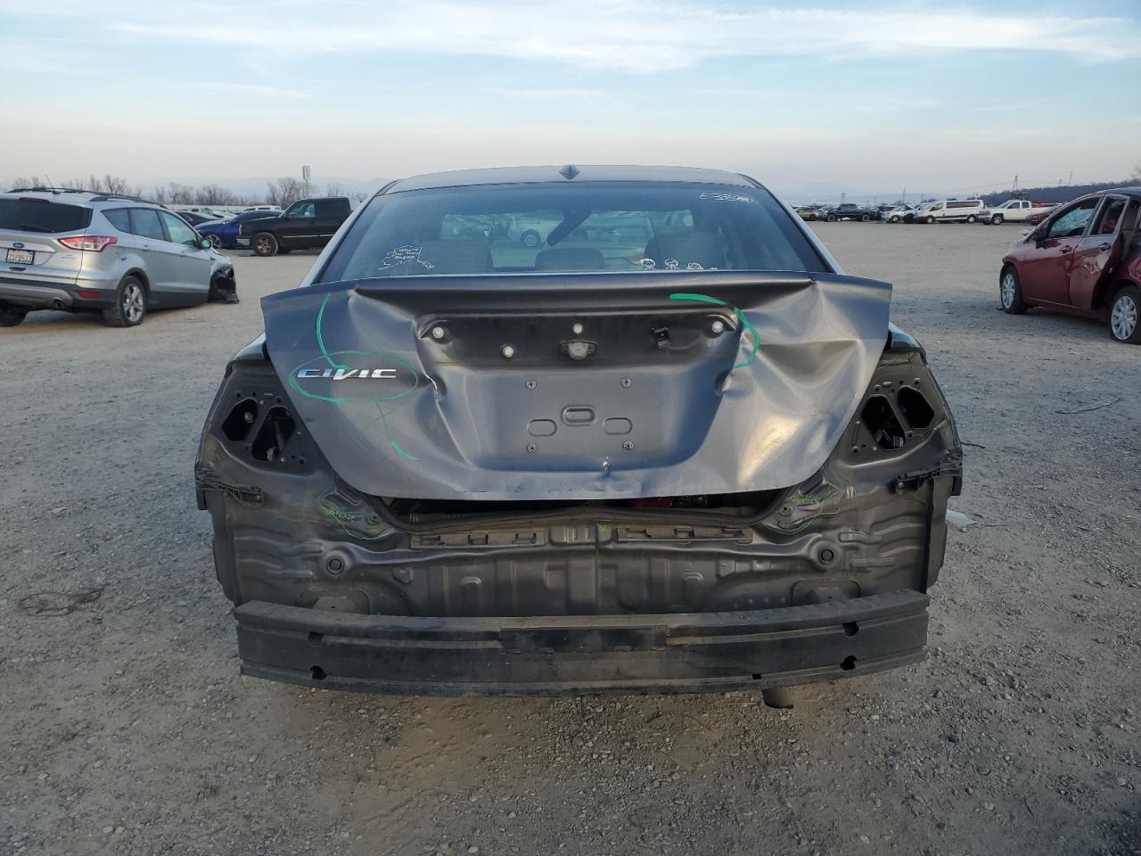 2012 Honda Civic VIN 19XFB2F95CE348880 Copart auction photo, rear end damage thumbnail 6