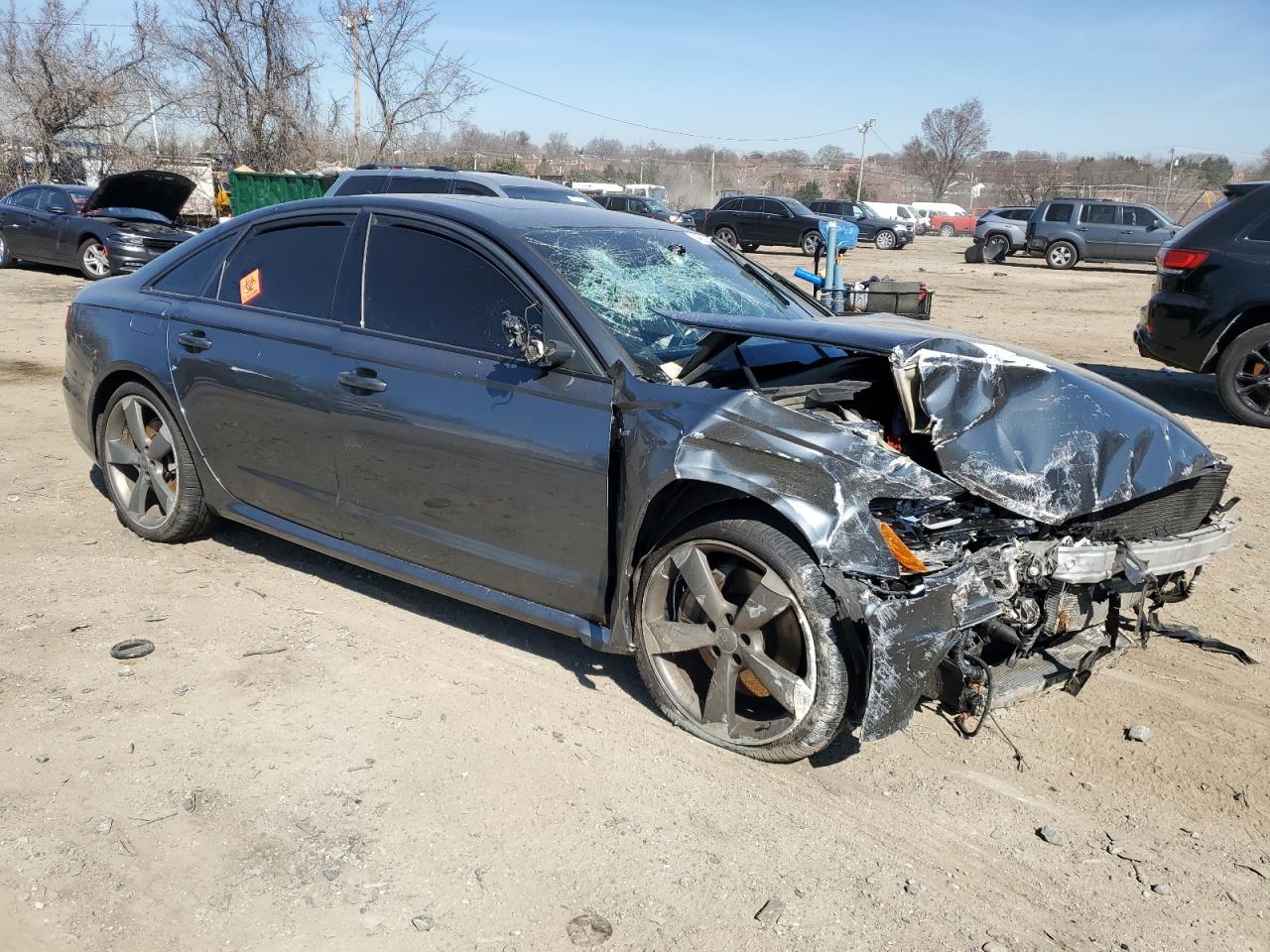 2014 Audi A6 VIN WAUHGAFC9EN011544 Copart auction photo, front end / side damage thumbnail 4