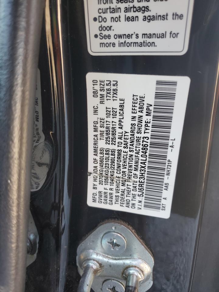 2010 Honda CR-V VIN 5J6RE3H3XAL048673 Copart auction photo, front end / minor dent/scratches damage thumbnail 13