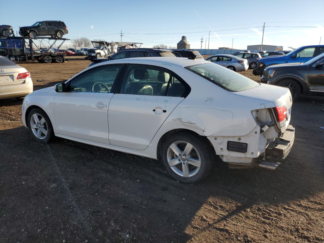 2014 Volkswagen Jetta VIN 3VWLL7AJ6EM386025 Copart auction photo, rear end / hail damage thumbnail 2