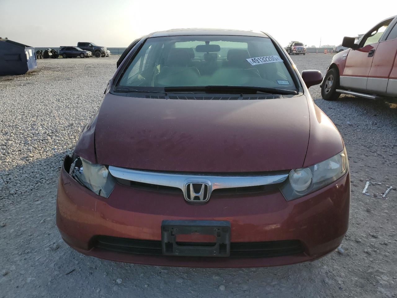 2007 Honda Civic VIN 1HGFA16827L000201 Copart auction photo, front end / side damage thumbnail 5