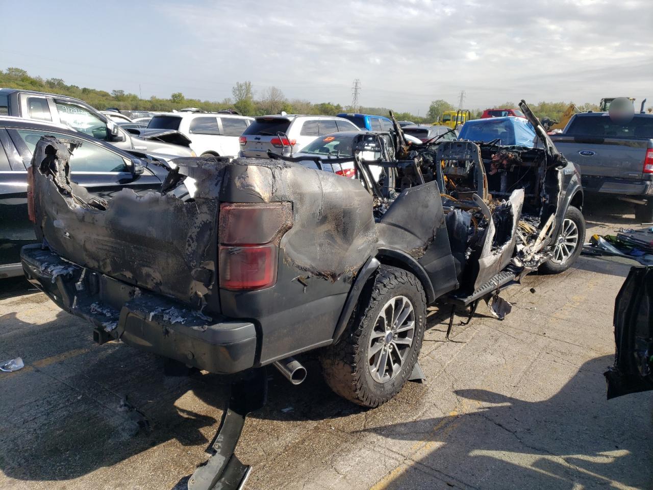 2020 Ford F-150 VIN 1FTEW1EPXLFC30694 Copart auction photo, burn / missing/altered vin damage thumbnail 3