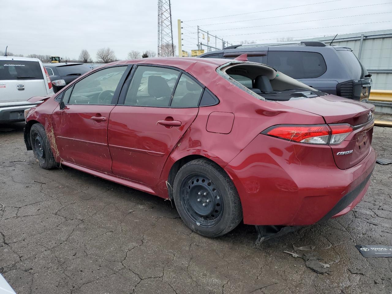 2022 Toyota Corolla VIN JTDEPMAE0NJ219917 Copart auction photo, all over / top/roof damage thumbnail 2