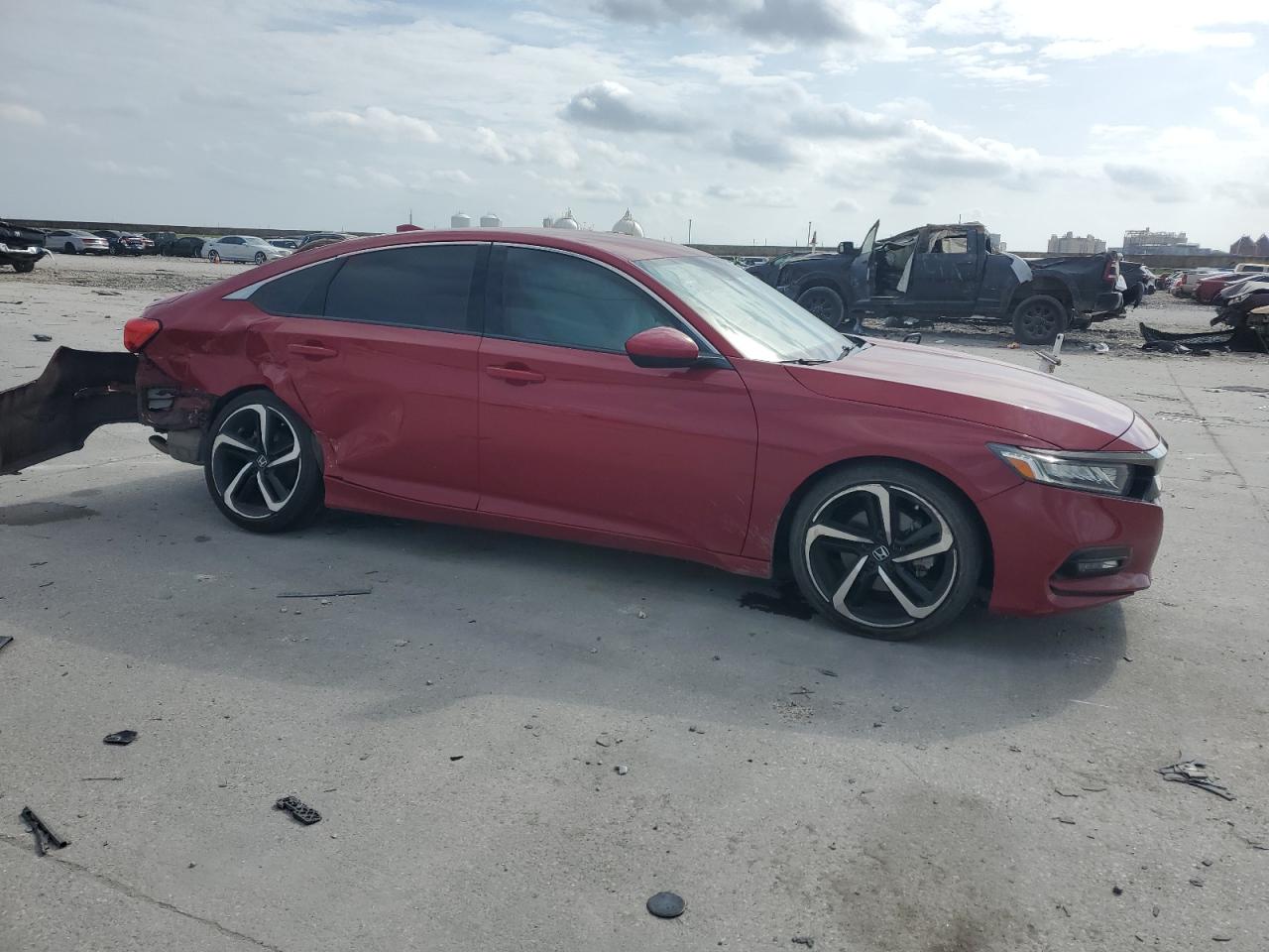 2018 Honda Accord VIN 1HGCV1F32JA073423 Copart auction photo, rear end damage thumbnail 4