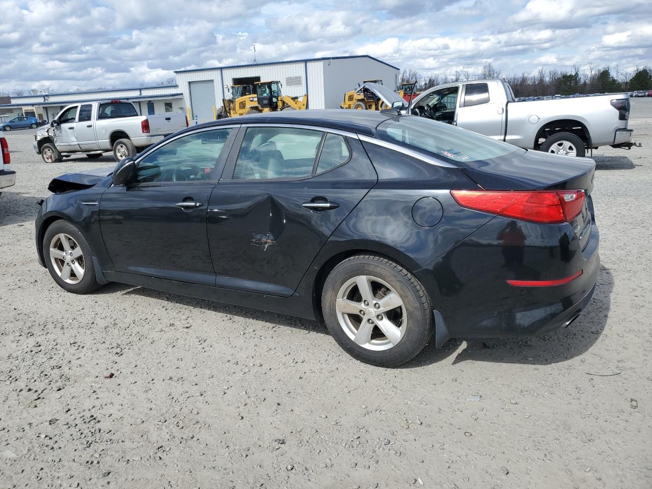 2015 KIA Optima VIN KNAGM4A7XF5651781 Copart auction photo, front end / side damage thumbnail 2