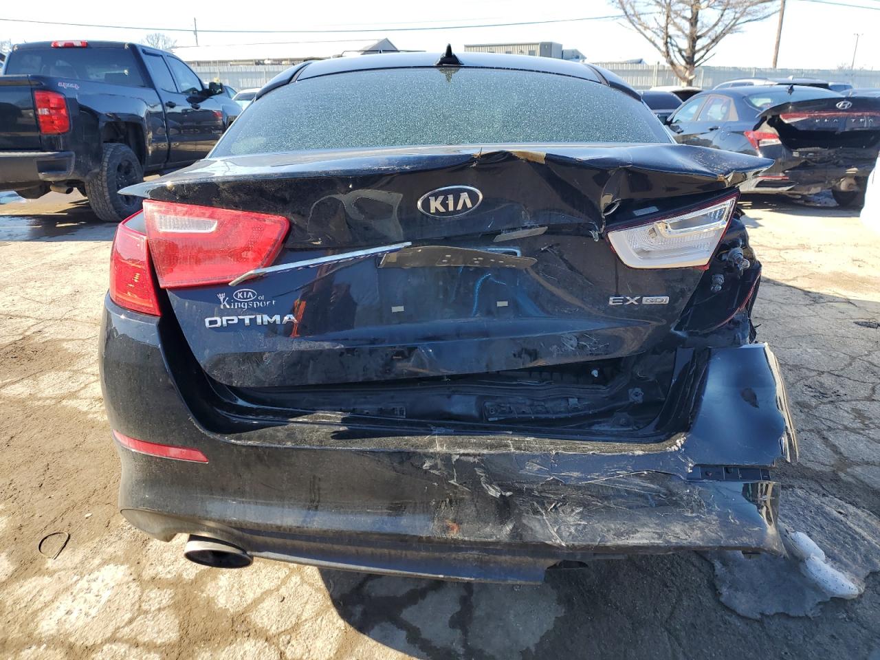 2015 KIA Optima VIN 5XXGN4A70FG386719 Copart auction photo, rear end damage thumbnail 6
