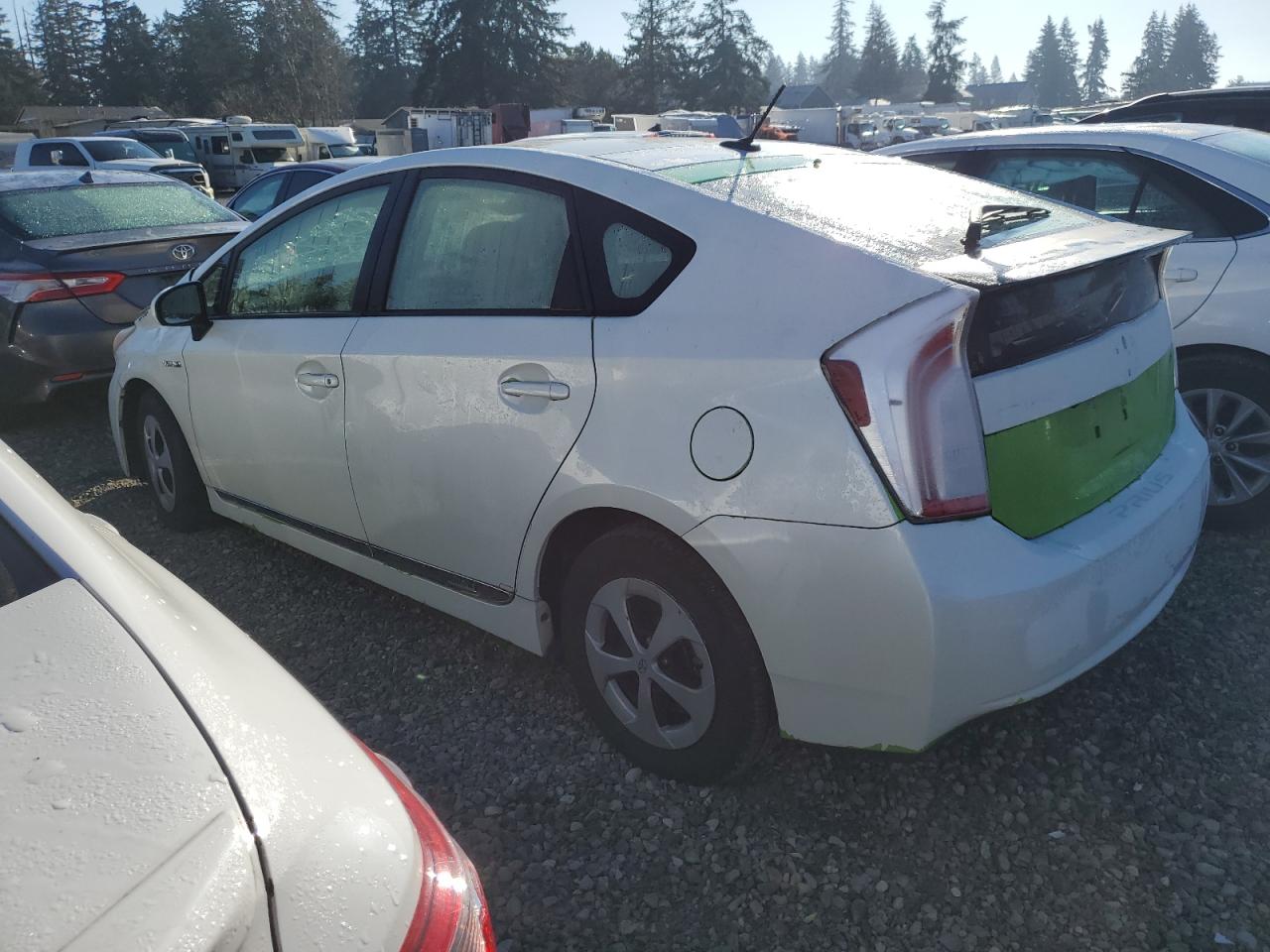 2012 Toyota Prius VIN JTDKN3DU3C1608599 Copart auction photo, front end / top/roof damage thumbnail 2