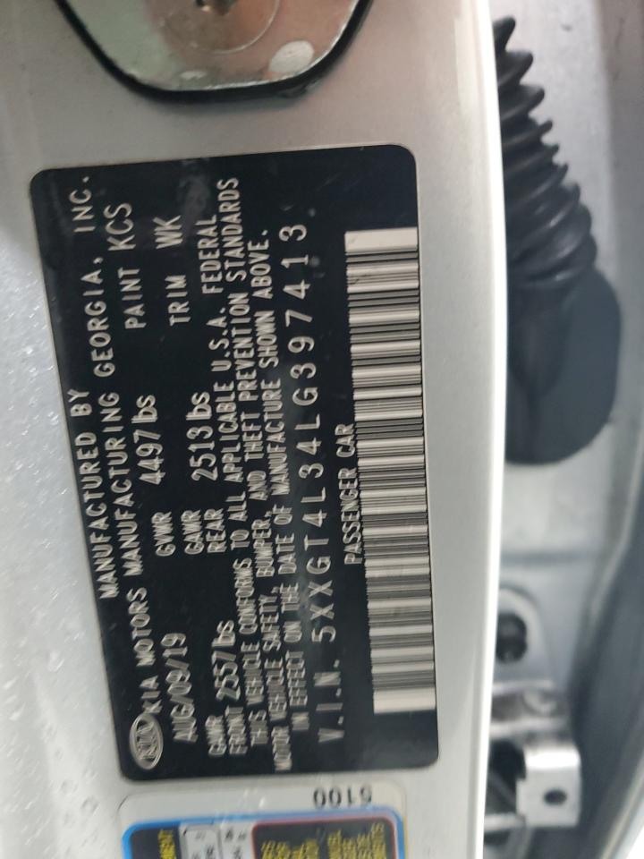 2020 KIA Optima VIN 5XXGT4L34LG397413 Copart auction photo, all over damage thumbnail 12