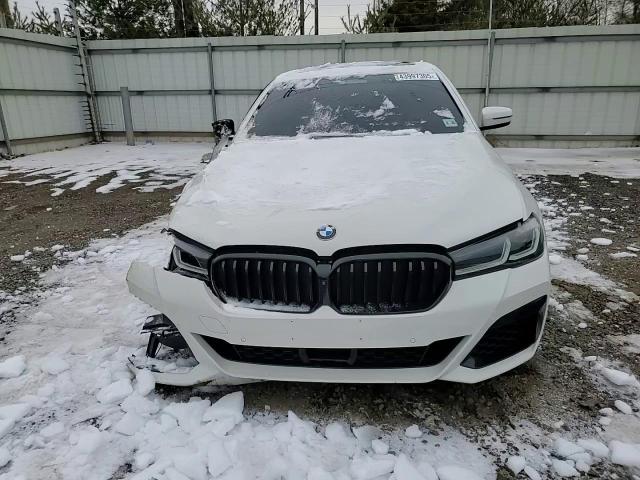 2021 BMW 5er VIN WBA73BJ08MWX37611 Copart auction photo, front end / side damage thumbnail 10