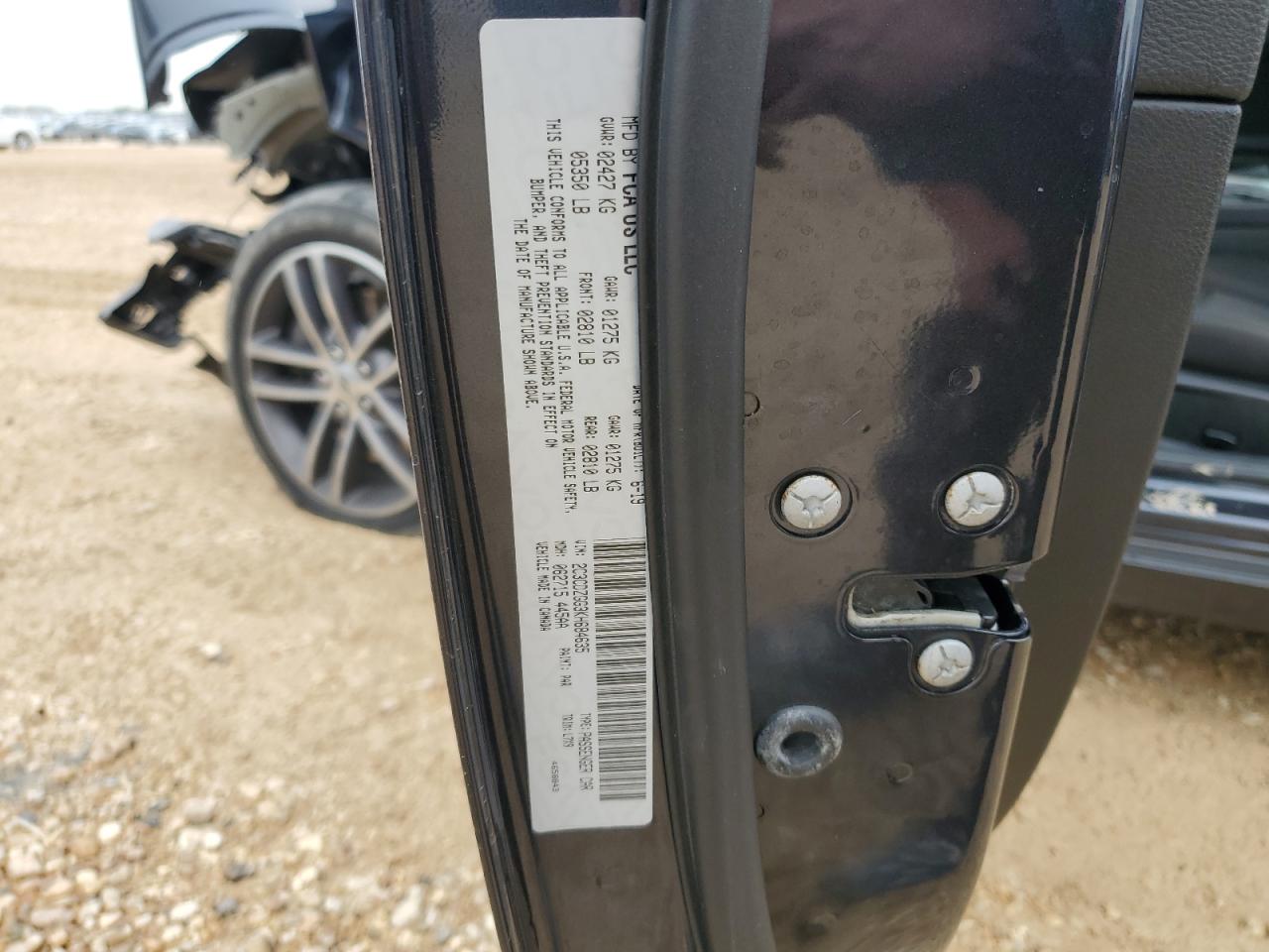 2019 Dodge Challenger VIN 2C3CDZGG3KH684635 Copart auction photo, front end damage thumbnail 13