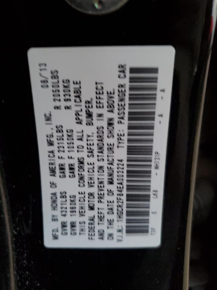 2014 Honda Accord VIN 1HGCR2F84EA003224 Copart auction photo, side / minor dent/scratches damage thumbnail 12