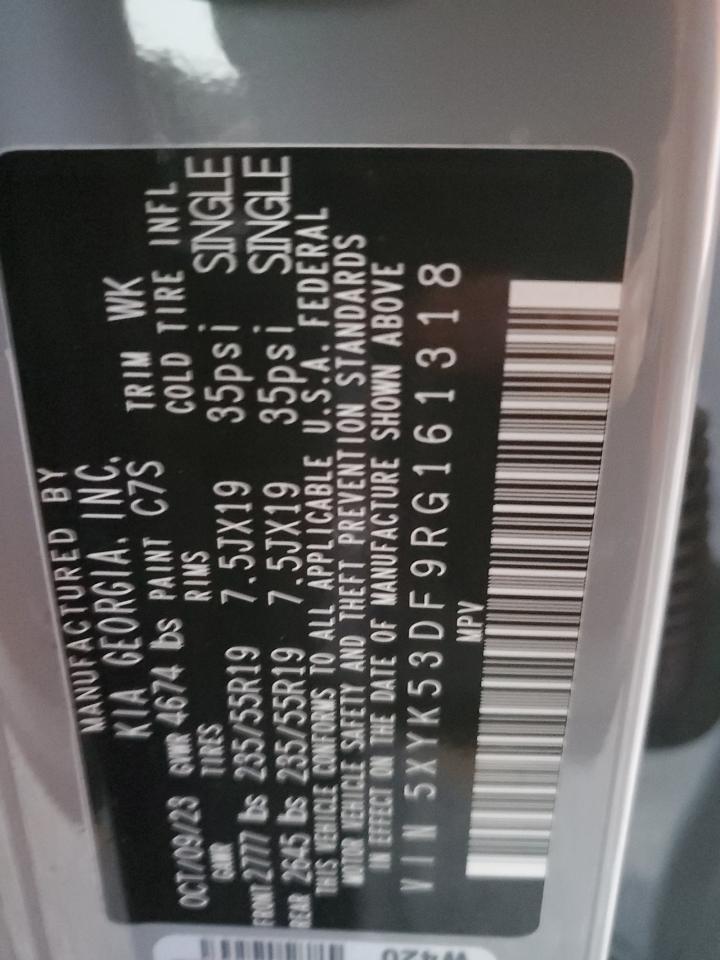 2024 KIA Sportage VIN 5XYK53DF9RG161318 Copart auction photo, rear end damage thumbnail 13