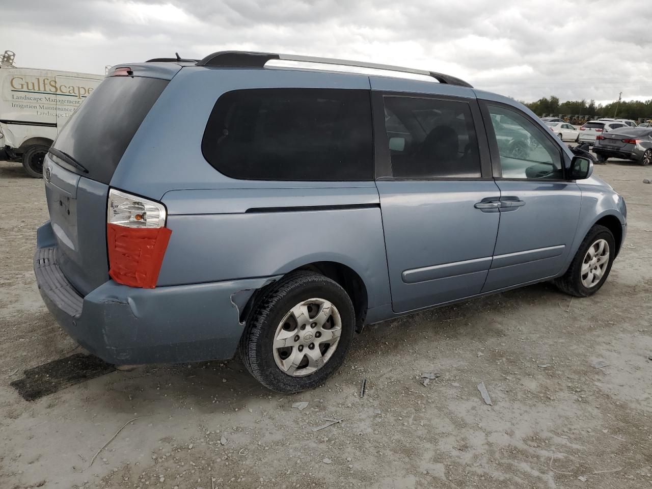 2010 KIA Sedona VIN KNDMG4C34A6361174 Copart auction photo, side damage thumbnail 3
