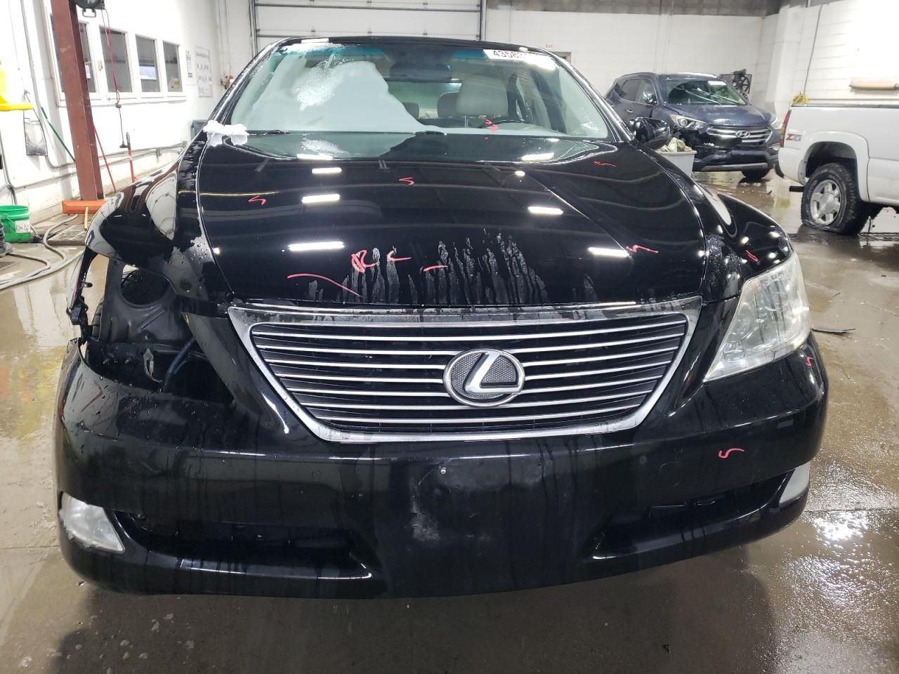 2008 Lexus LS VIN JTHBL46F285077906 Copart auction photo, front end / side damage thumbnail 5